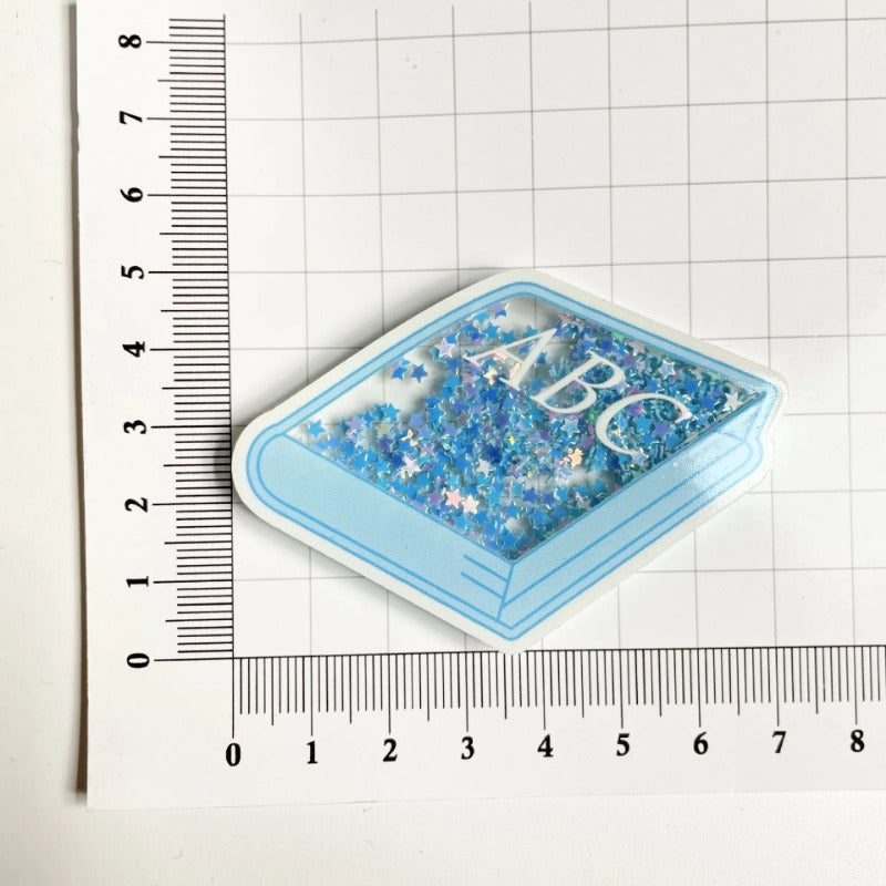 Wholesale 20PCS Teacher Acrylic Quicksand Rotatable ID Buckle